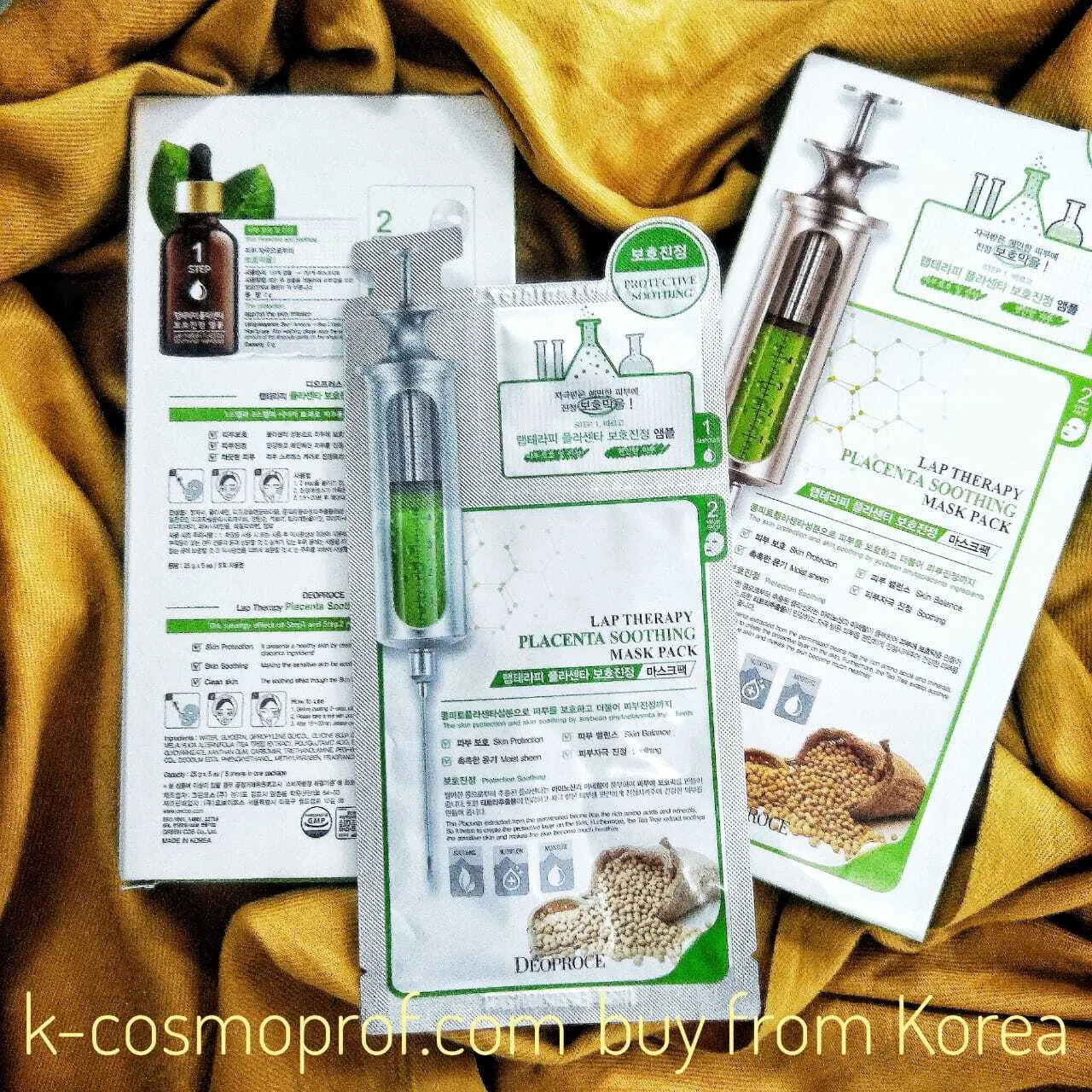 Lap Therapy Placenta Soothing Ampoule Mask Pack Deoproce 1box